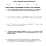 Electric Potential Capacitance Worksheet