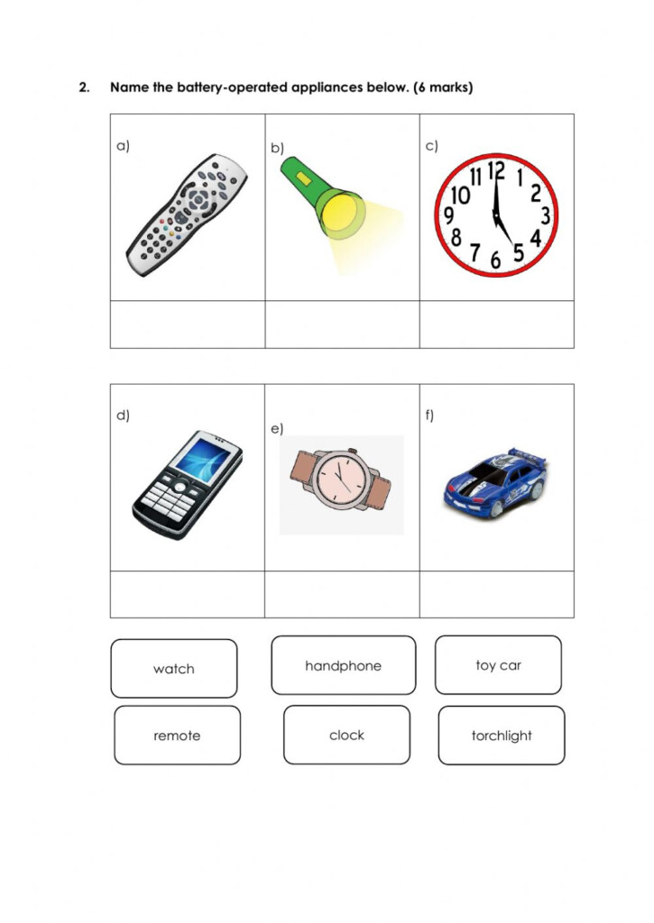 Electricity Interactive Exercise For Grade 2