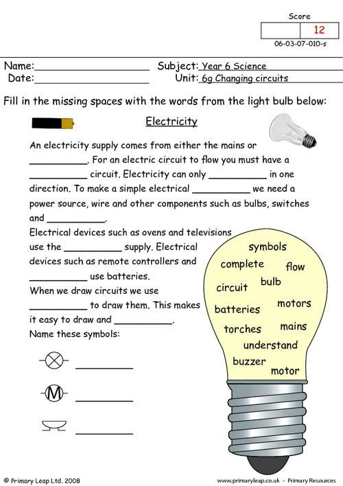 Electricity Worksheet Google Search Science Electricity Science 