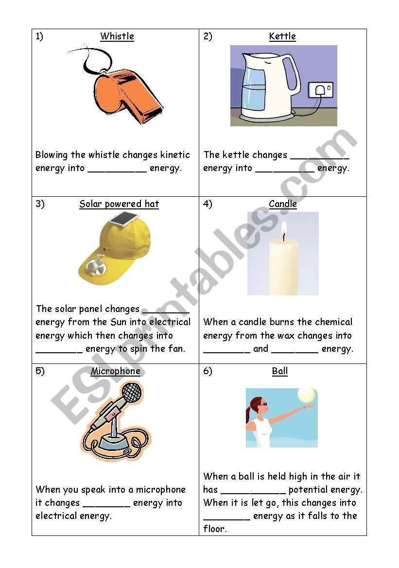 Energy Transfer Worksheet Chart Sheet Gallery