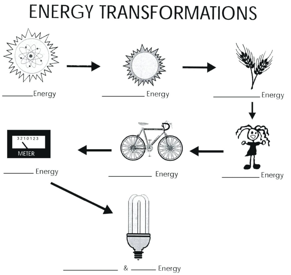 Energy Transformation Worksheet Middle School Db excel