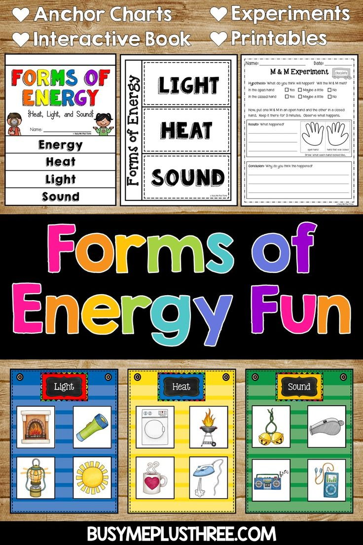 Forms Of Energy Set With Heat Light And Sound Activities 1st 2nd 3rd 