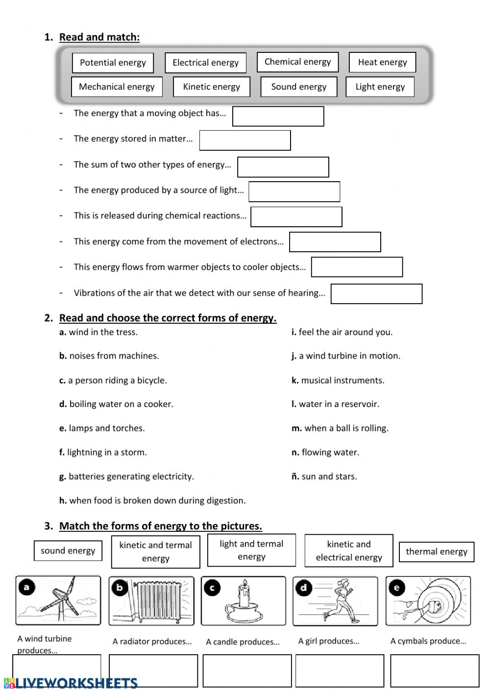 Forms Of Energy