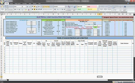 Fresh Electrical Load Calculation Worksheet Goal Keeping Intelligence