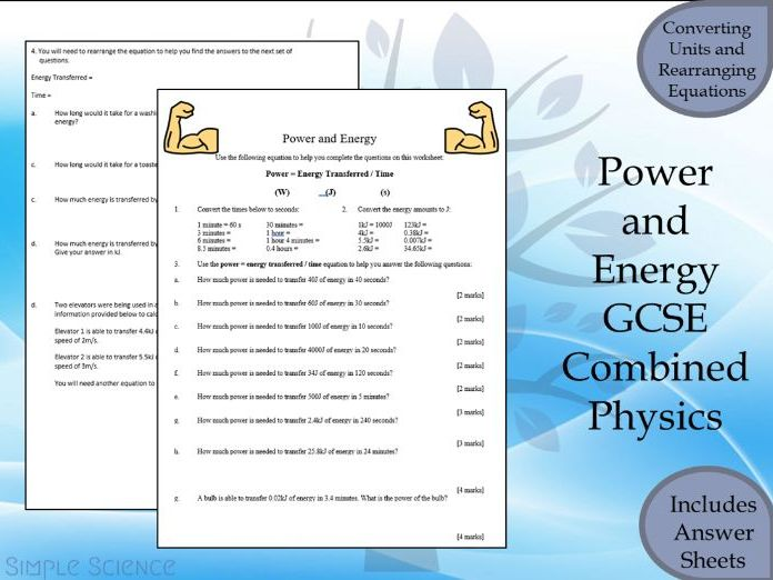 GCSE Physics Paper 1 Power And Energy Transferred Calculations