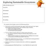 How Ecosystems Work Worksheet Answers Barettnews