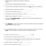 Kinetic And Potential Energy Problems