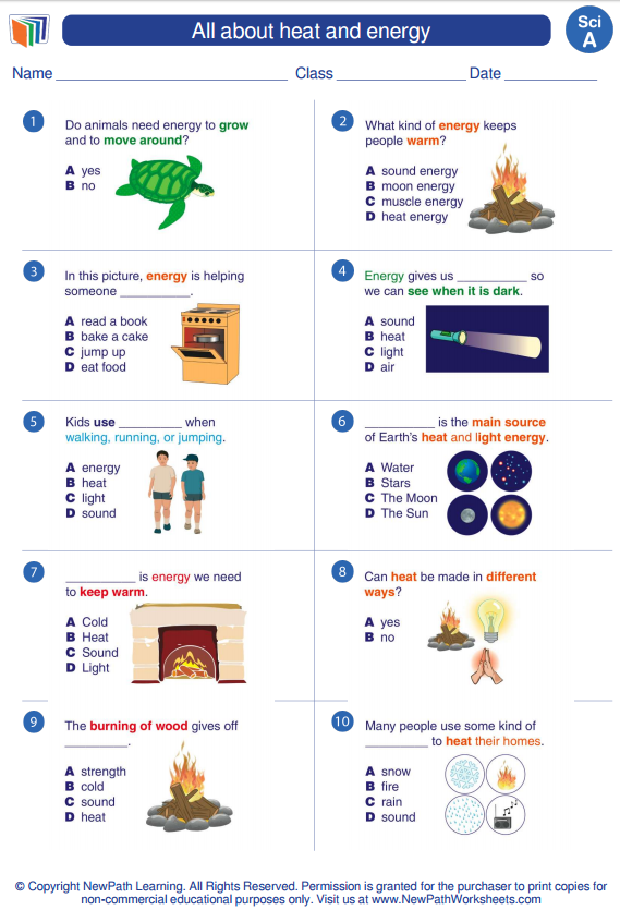 Learn All About Heat And Energy Https newpathworksheets science