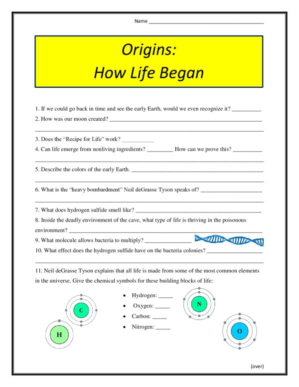 Life On Earth Worksheets 99Worksheets