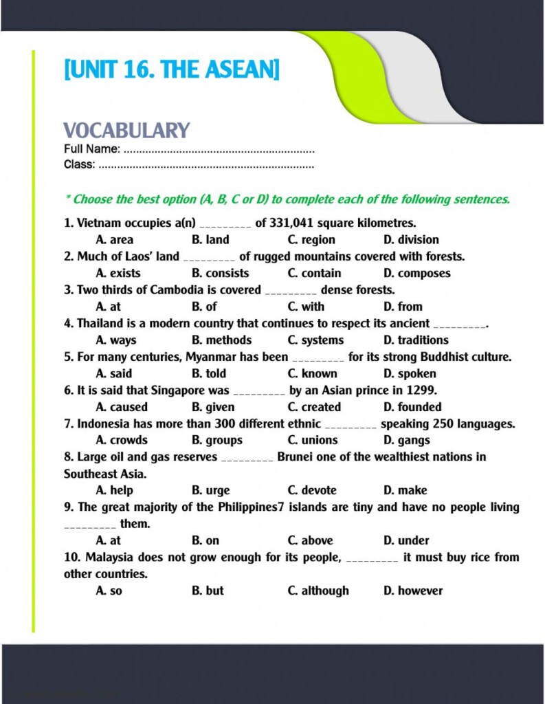 Meiosis Worksheet Answer Key Multiple Choice Vocabulary Meiosis 