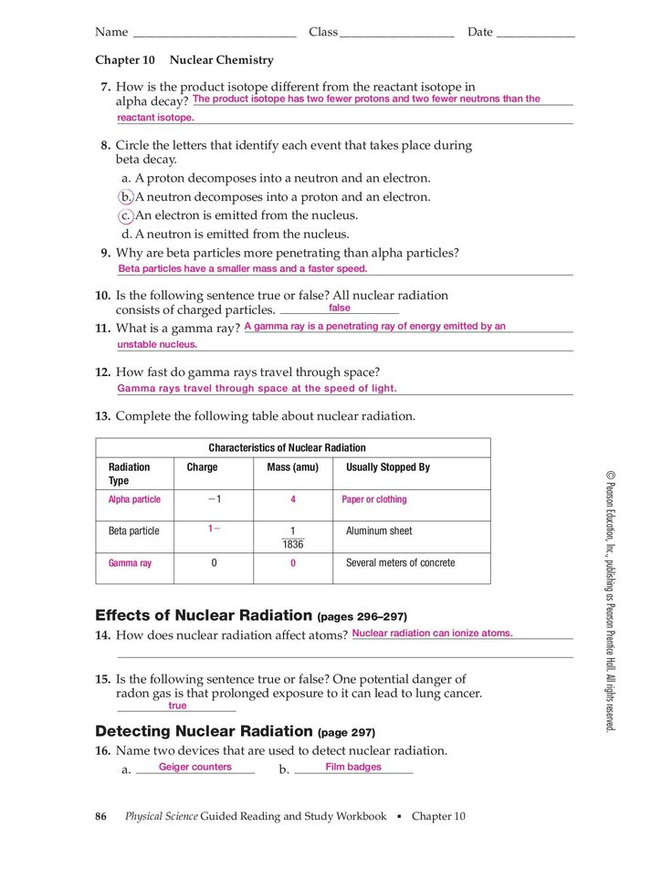 Nuclear Chemistry Worksheet 1 Answers Kathlyn Jone s English Worksheets