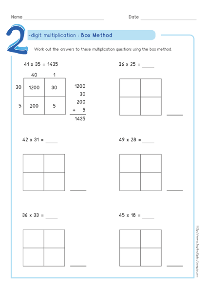 Partial Products Multiplication 4th Grade Worksheets Worksheets Master