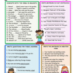 Past Continuous Worksheets Printable
