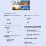Renewable And Non renewable Energy Sources And Solar Energy Worksheet