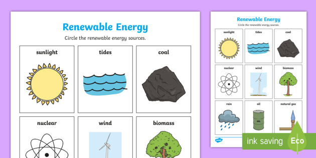 Renewable Energy Sources Activity teacher Made 