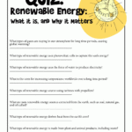 Renewable Energy Sources Comprehension Quiz Woo Jr Kids Activities