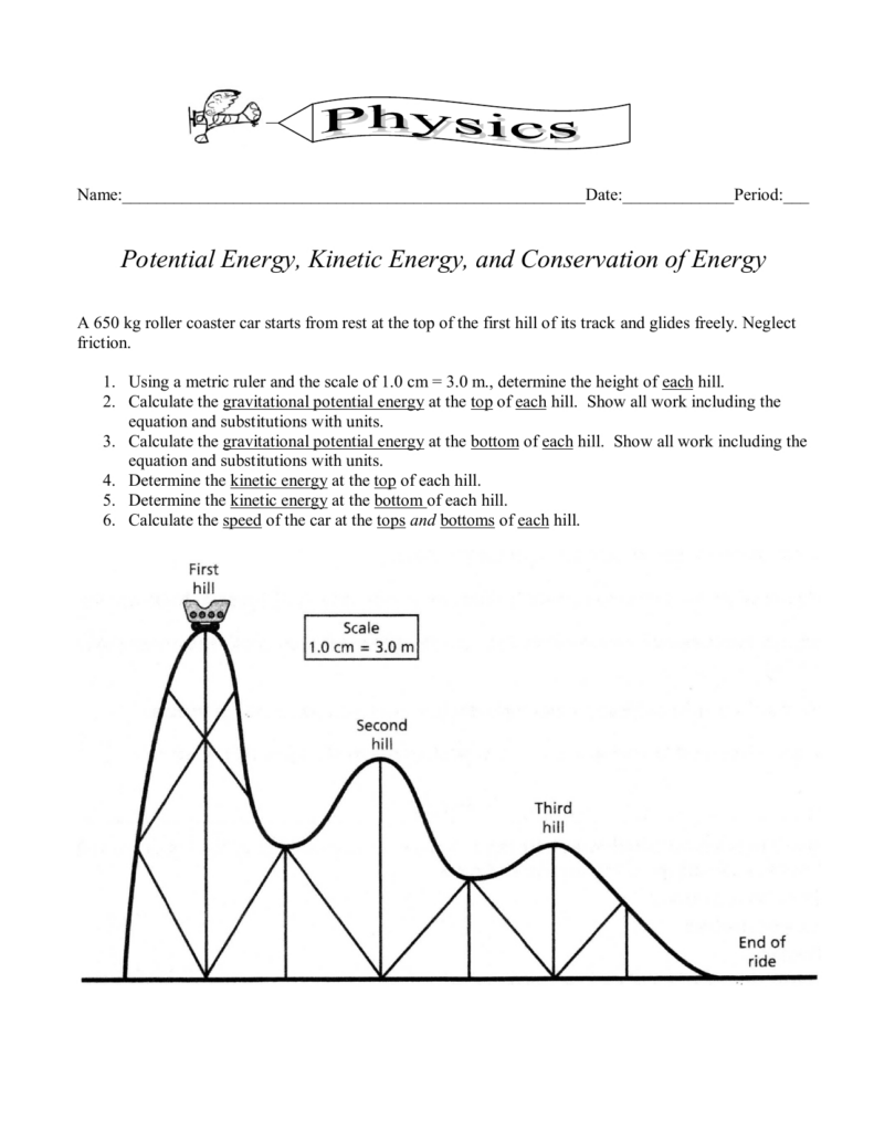 Roller Coasters And Energy Worksheet Answers Inspiredeck