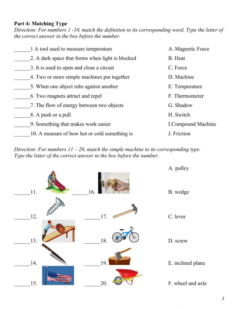 Science Reviewer Part 3 4 Worksheet