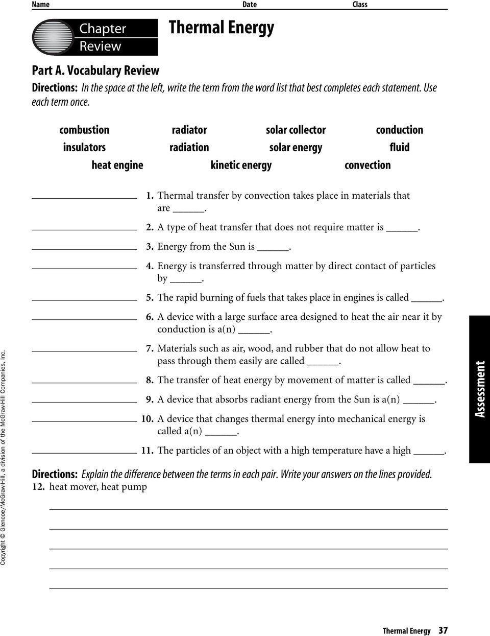 Section 3 Using Thermal Energy Worksheet Answer Key Worksheet Maker