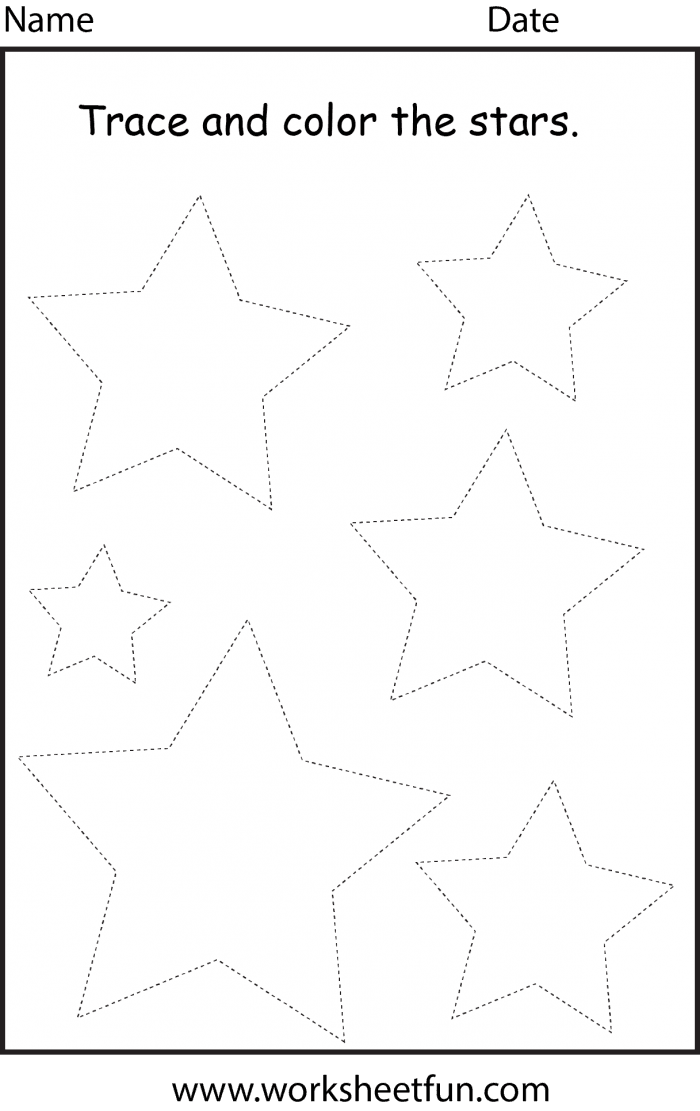 Star Tracing Worksheets 99Worksheets