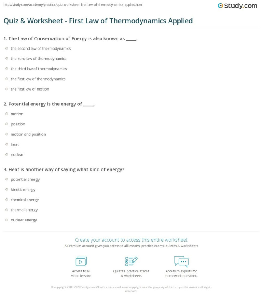 Thermodynamics Worksheet Pdf Thekidsworksheet