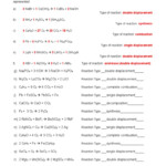 Types Of Chemical Reaction Worksheet Practice Answers Reactions