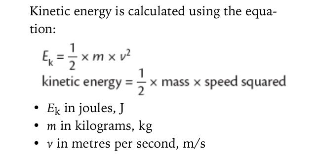 Updated Learning Formula For Kinetic Energy Chemistry