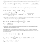 Worksheet The Photoelectric Effect Key