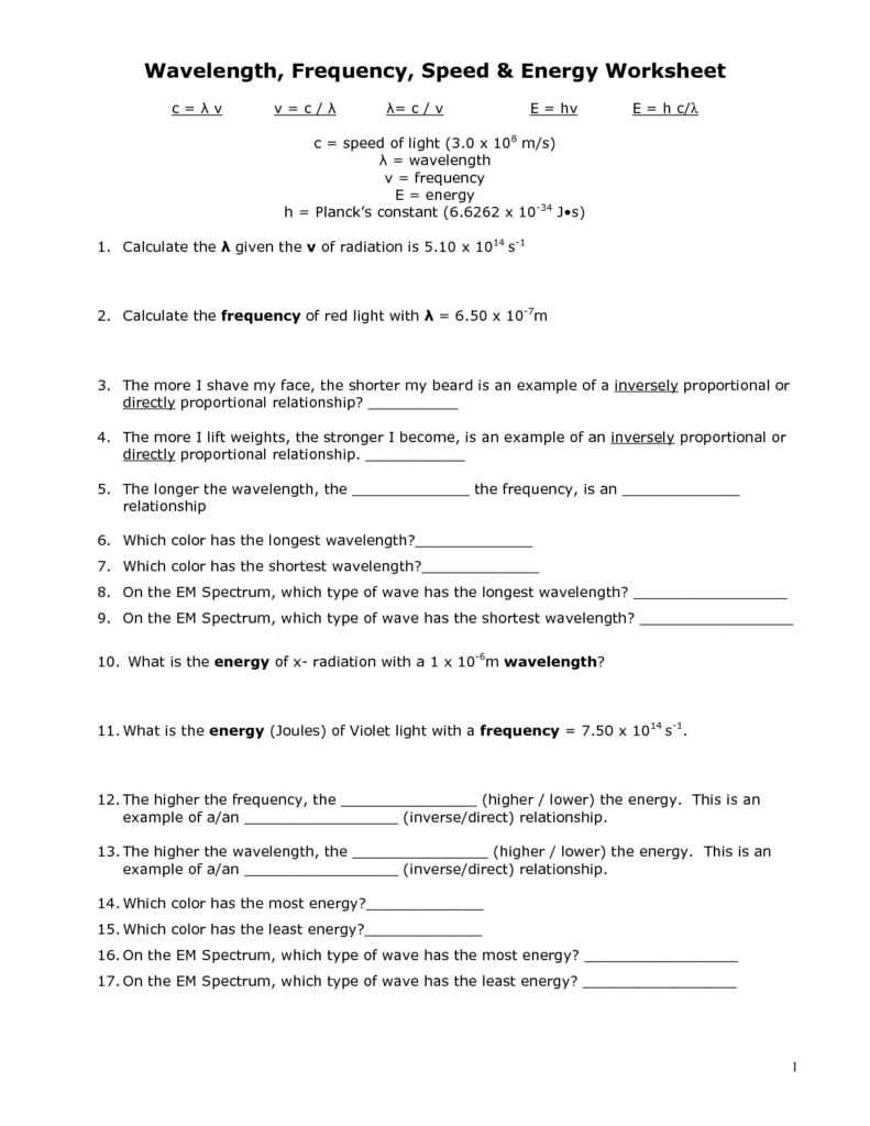 14 Light Worksheets For Middle School Worksheeto