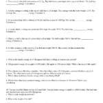 15 Potential Energy Worksheets With Answer Key Worksheeto