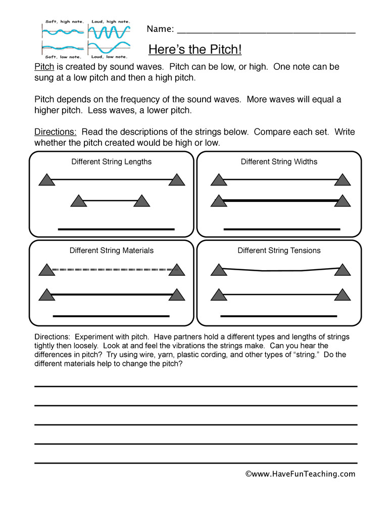 20 Sound Energy Worksheets 4th Grade Simple Template Design