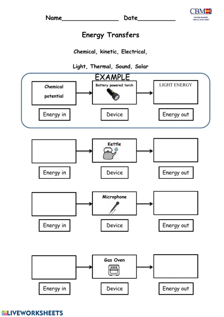 30 Energy Transformation Worksheet Answer Key Education Template