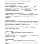 30 Energy Transformation Worksheet Answers Education Template