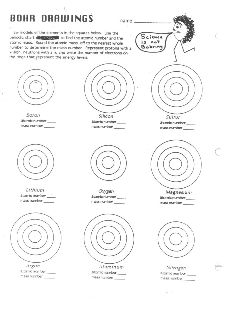 Bohr Model Worksheet Free Worksheets Library Download And Print 