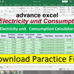 Calculating Electrical Energy And Cost Worksheet Excel Templates