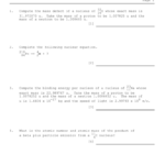 CHEMISTRY WORKSHEET Nuclear Chemistry Page 1 32 1