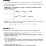 Conservation Of Energy Worksheet 1 Answer Key Kayra Excel