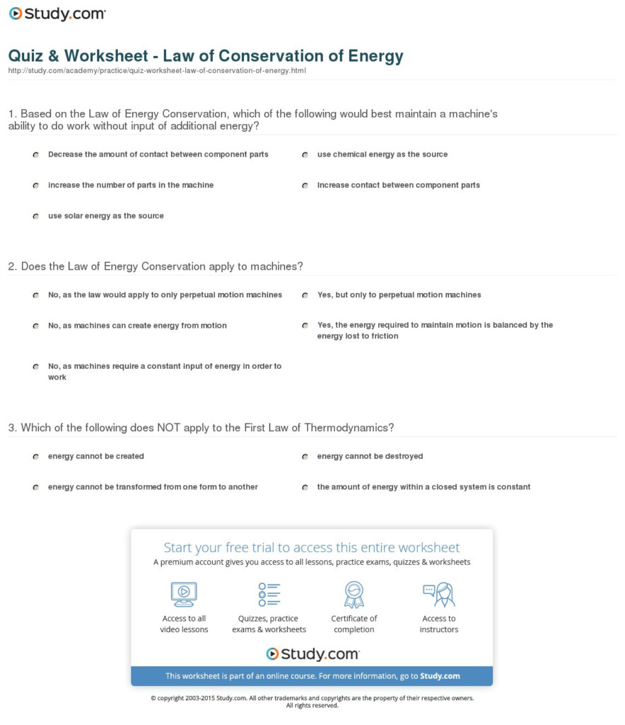 Conservation Of Energy Worksheet Answer Key Pre Algebra Db excel