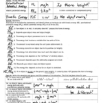 Conservation Of Energy Worksheet Answers Db excel