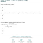 Energy Efficiency Calculations Worksheet TUTORE ORG Master Of Documents