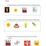 Energy Heat Light And Sound Worksheet
