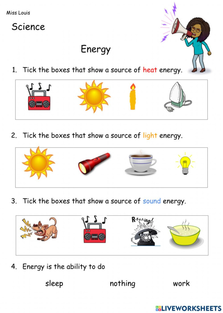 Energy Interactive Activity For 1