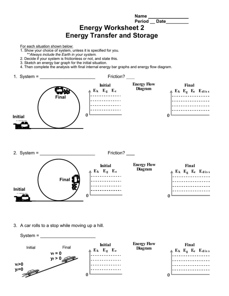 Energy Storage And Transfer Model Worksheet 2 Jonathansanden