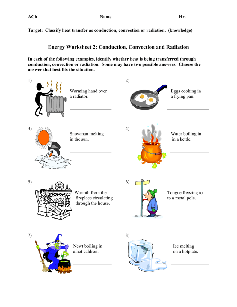 Energy Worksheet EnergyWorksheet