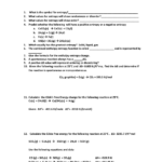 Entropy And Gibb s Free Energy Worksheet