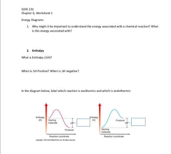 Exo And Endothermic Reactions Worksheet Exo 2020