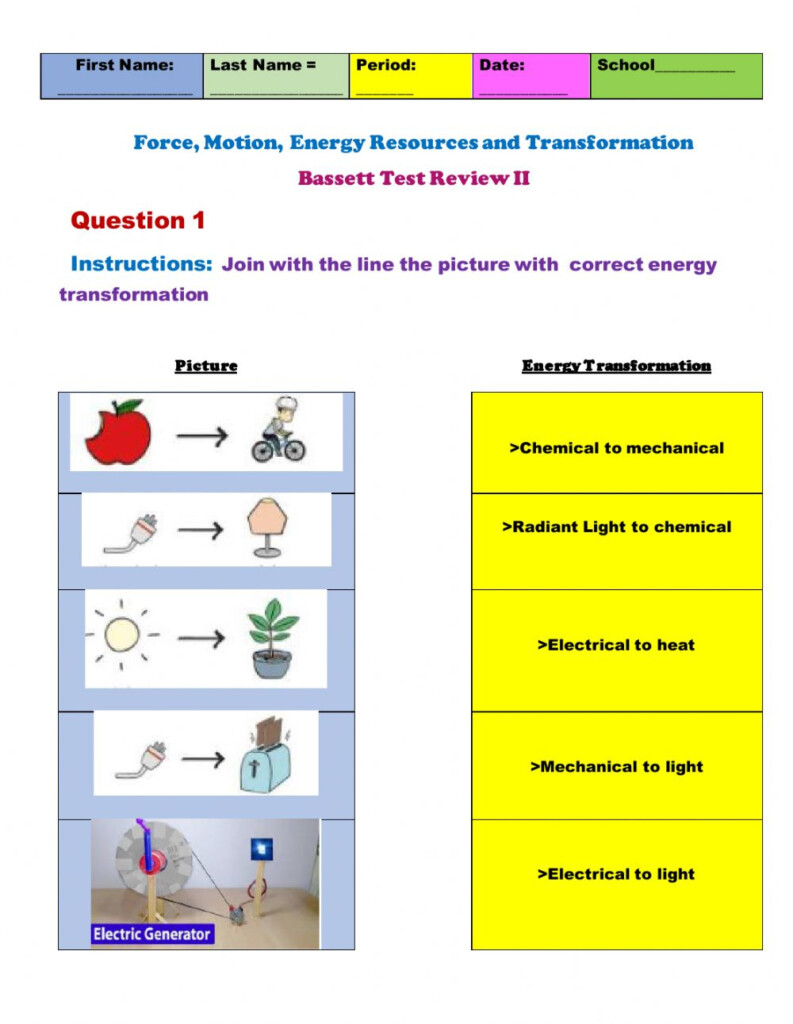 Force And Motion Worksheet Answers Educational Worksheet