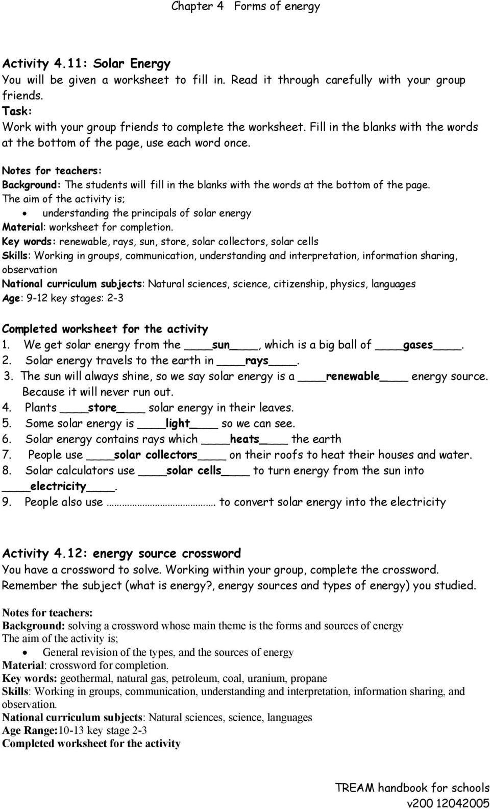 Forms Of Energy Worksheet Answer Key Multiplication Db excel