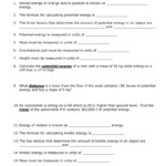 Free Printable Worksheets On Potential And Kinetic Energy Free