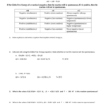 Gibbs Free Energy Worksheet Answer Key Worksheet